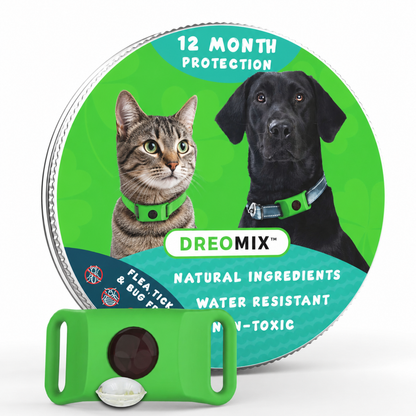 DreoCalm™ Natural Pet Protection Tag – Flea, Tick & Bug Defense