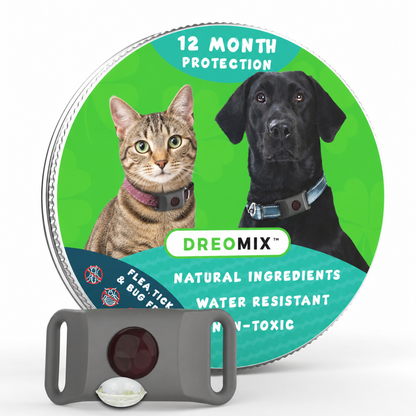 DreoCalm™ Natural Pet Protection Tag – Flea, Tick & Bug Defense