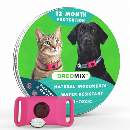 DreoCalm™ Natural Pet Protection Tag – Flea, Tick & Bug Defense