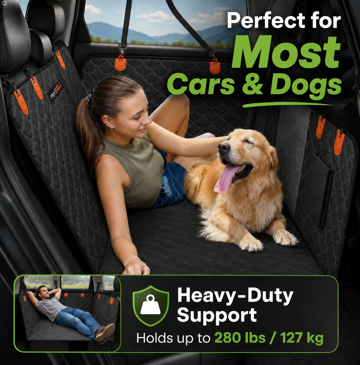 DreoRoam 2.0™ - Hard Bottom Dog Car Seat Protector