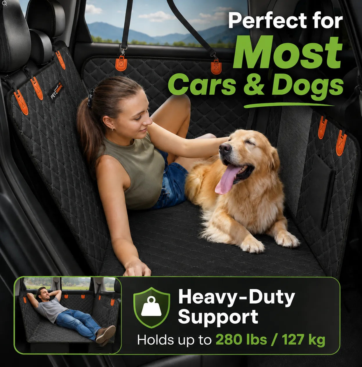 DreoRoam 2.0™ - Hard Bottom Dog Car Seat Protector