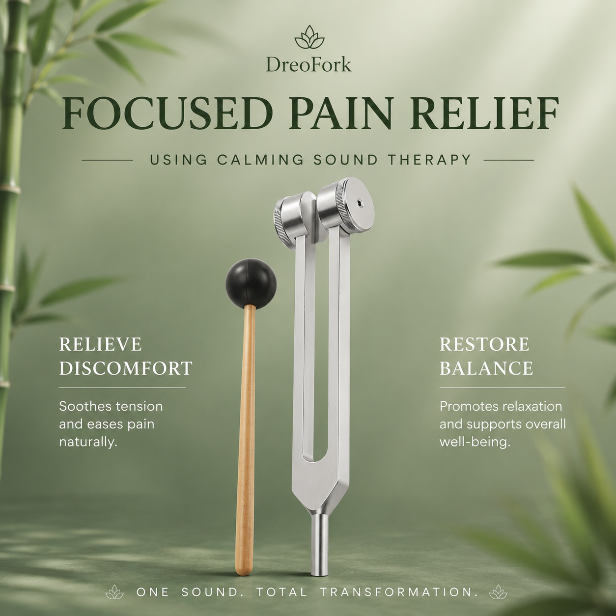 DreoFork™ | Natural 128Hz Sound Therapy Tool